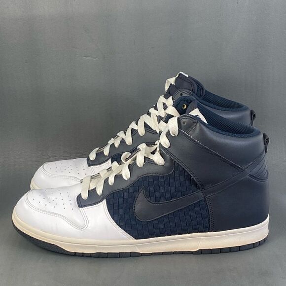 Nike Dunk High Woven Pack White | Dark Obsidian sneaker shoes mens size  13 main image 5